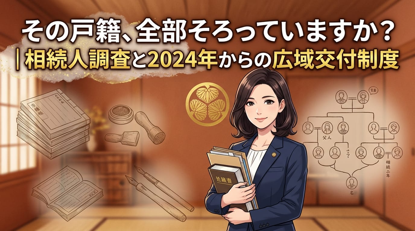 相続人調査・戸籍収集を解説する松戸市・柏市の「相続・遺言と家のなんでも相談室」のアイキャッチ画像