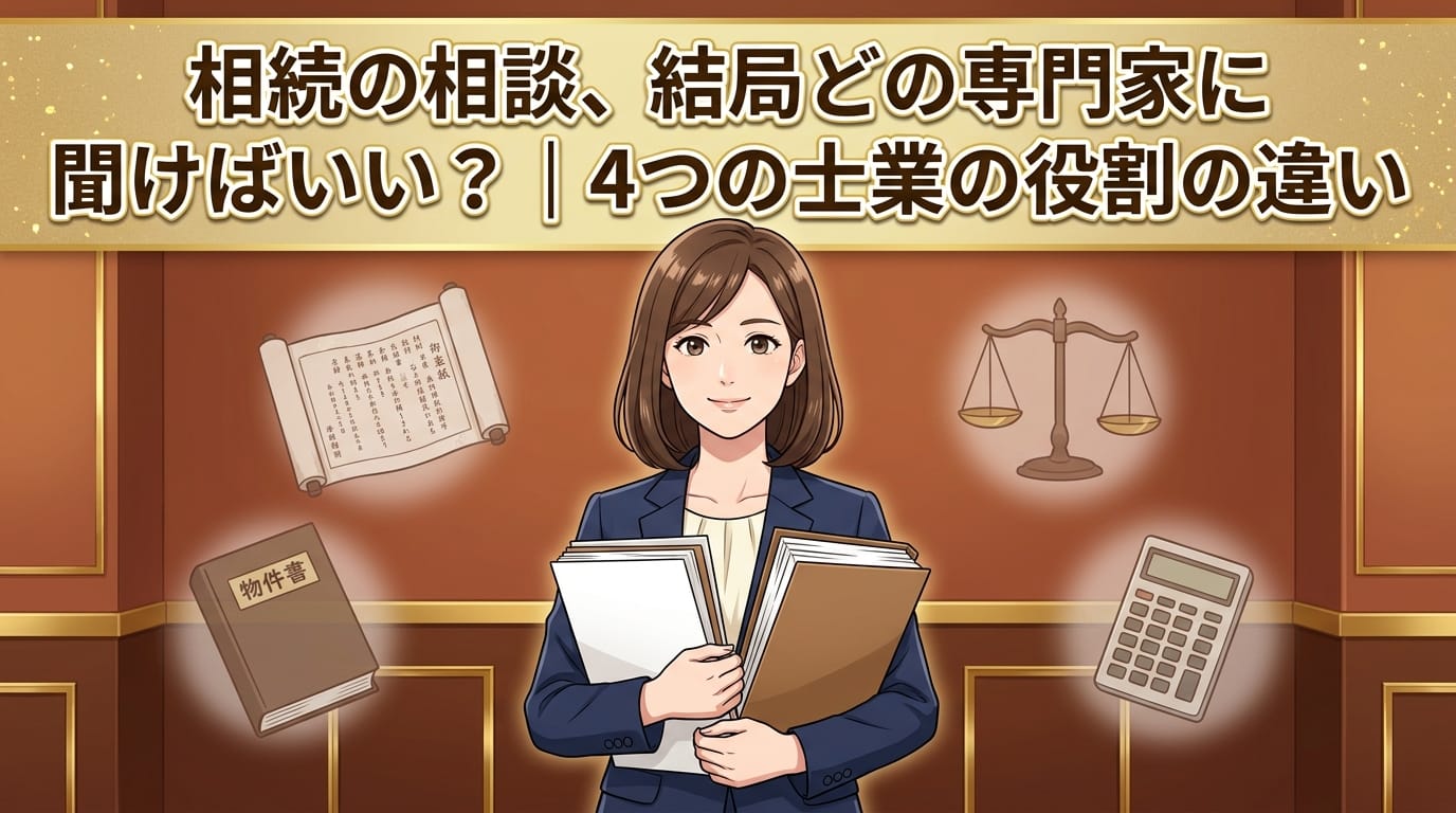 士業の違いを解説する松戸市・柏市の「相続・遺言と家のなんでも相談室」のアイキャッチ画像