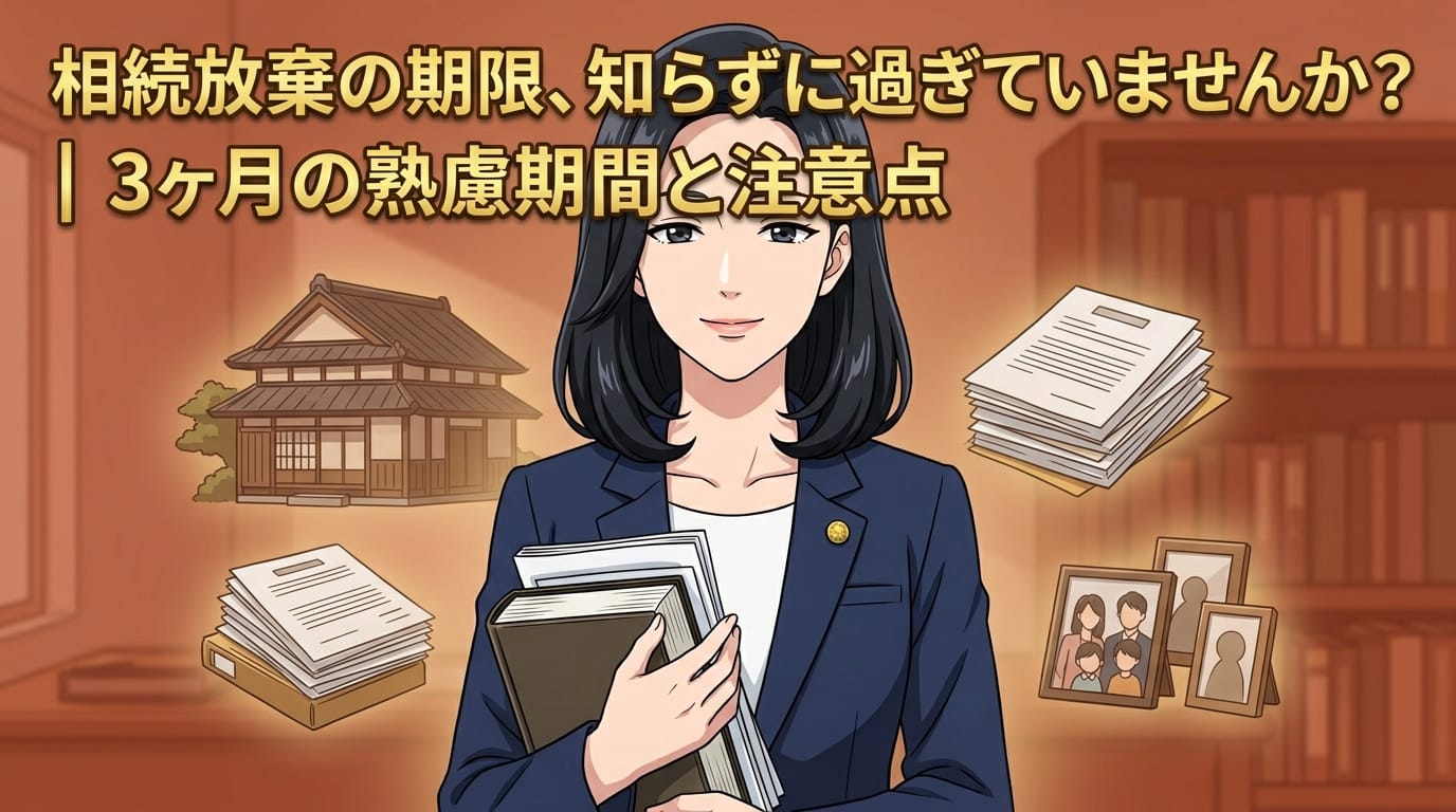 代替テキスト(alt):相続放棄の期限を解説する松戸市・柏市の「相続・遺言と家のなんでも相談室」のアイキャッチ画像