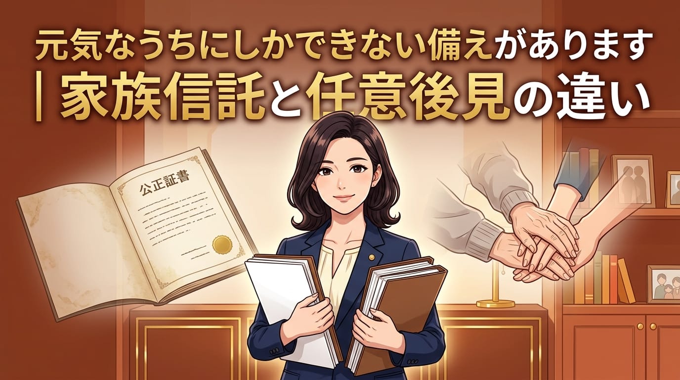 生前対策(家族信託・任意後見)を解説する松戸市・柏市の「相続・遺言と家のなんでも相談室」のアイキャッチ画像