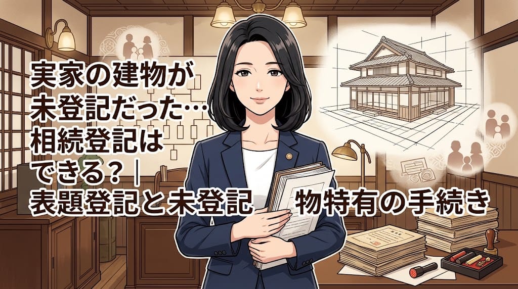 未登記建物の相続登記を解説する柏市の行政書士だいち法務事務所のアイキャッチ画像