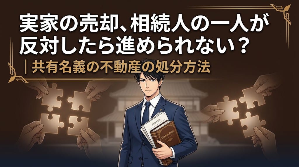 共有名義の不動産の処分方法を解説する松戸市・柏市の「相続・遺言と家のなんでも相談室」のアイキャッチ画像