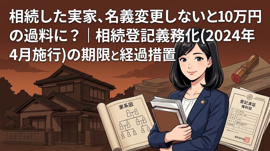 相続登記義務化と過料のリスクを解説する柏市の行政書士だいち法務事務所のアイキャッチ画像