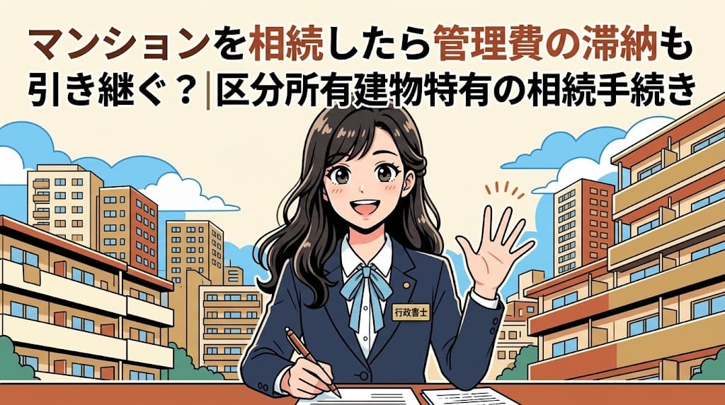 マンション相続と管理費滞納の引き継ぎを解説する柏市の行政書士だいち法務事務所のアイキャッチ画像