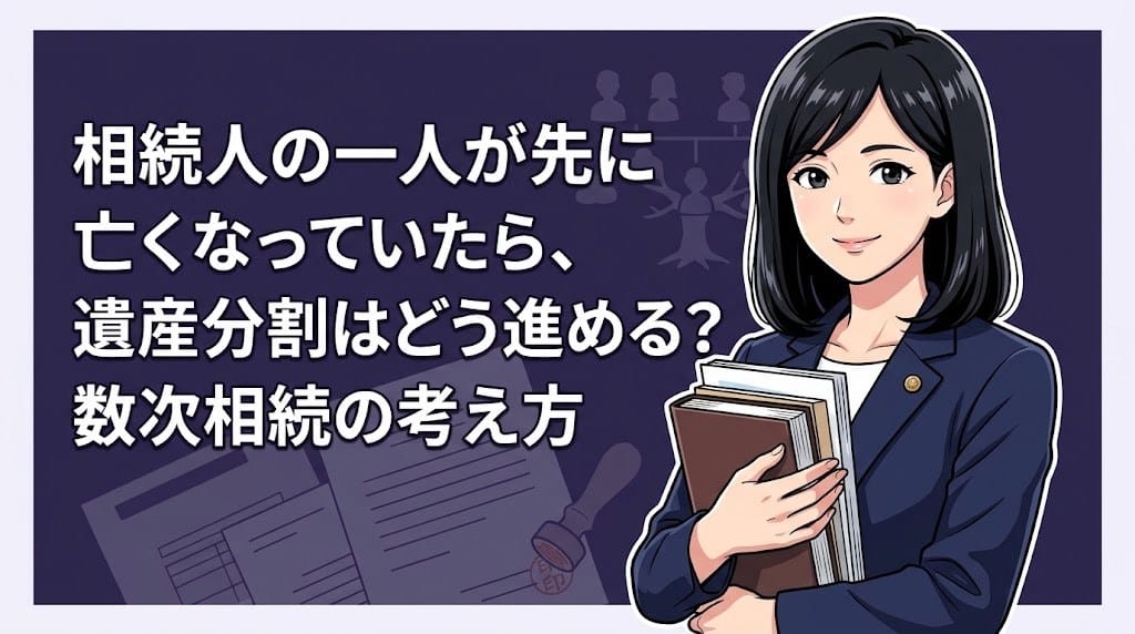 数次相続の考え方を解説する柏市の行政書士だいち法務事務所のアイキャッチ画像
