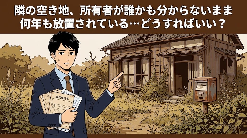 所有者不明土地管理制度(民法264条の2)の要件・手続きを解説する柏市の行政書士だいち法務事務所のアイキャッチ画像