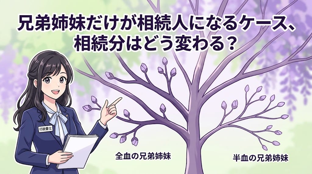 半血兄弟姉妹の相続分と代襲相続の制限を解説する柏市の行政書士だいち法務事務所のアイキャッチ画像