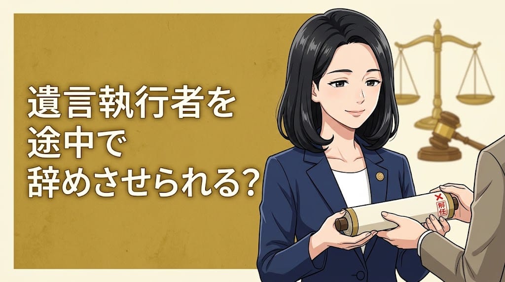 遺言執行者の解任・辞任の手続きと正当な事由(民法1019条・1020条)を解説する柏市の行政書士だいち法務事務所のアイキャッチ画像