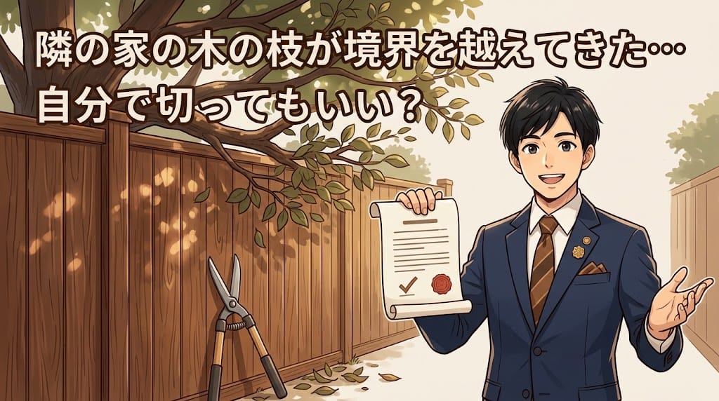 隣の家の木の枝が境界を越えてきた…自分で切ってもいい？｜越境した枝の切除権(改正民法233条・2023年4月施行)