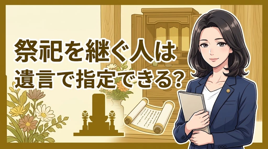 墓や仏壇の承継順位(民法897条)と遺言での指定方法を解説する柏市の行政書士だいち法務事務所のアイキャッチ画像