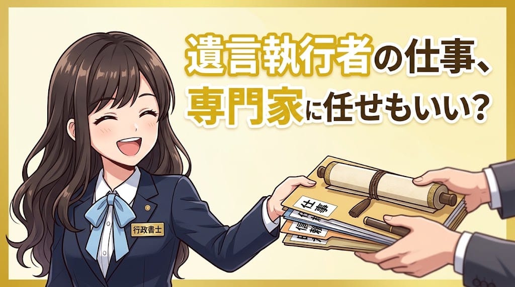 遺言執行者の復任権(民法1016条)を解説する柏市の行政書士だいち法務事務所のアイキャッチ画像